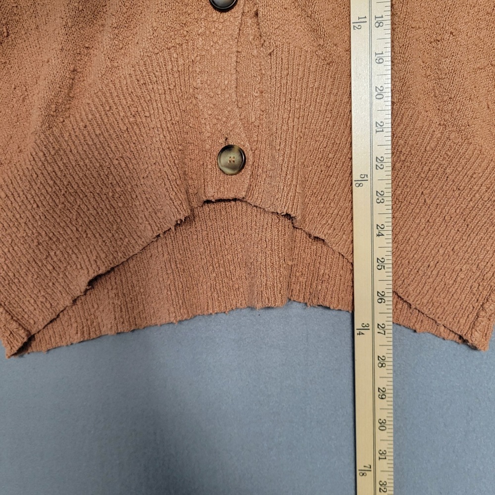 Free People Marled Knit Pullover Sweater Copper Brown Medium Boho Casual - Picture 9 of 11